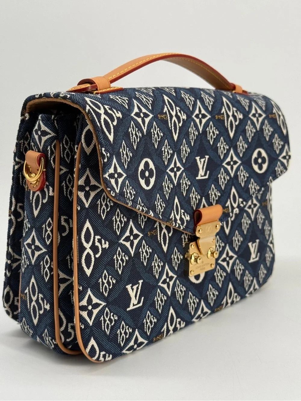 Louis Vuitton Jacquard Since 1854 Pochette Metis Blue Shoulder Bag